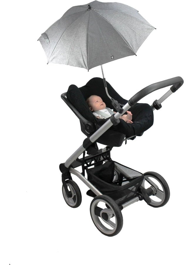 Dooky Universal and Flexible Parasol for Pushchairs/Buggies - UPF 50+ Protection - 180 Degree Flexibility - Flex Technology - Easyfix System - Water Resistant - Grey - Image 4